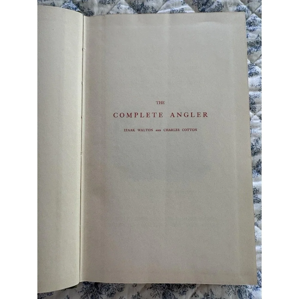 Rare Vintage 1953 HC Book THE COMPLETE ANGLER Izaak Walton Charles Cotton